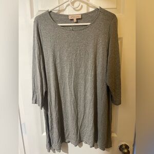 Philosophy Grey Long Sleeve Maternity Tunic – Size 1X – New Unworn
